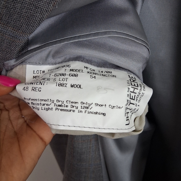 Burberry London Kensington Grey Wool Blazer Size 48 Regular NWOT - Picture 8 of 9